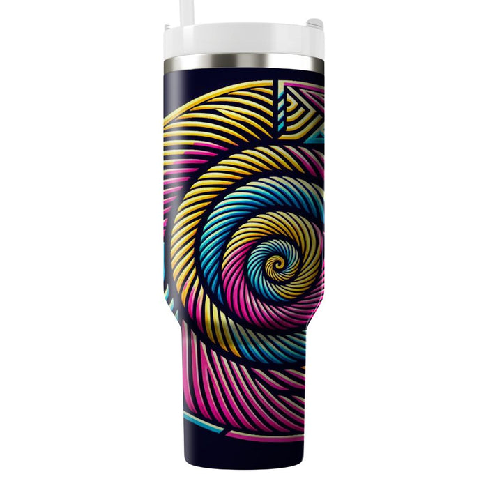 Vibrant Vortex  Tumblers With Lids