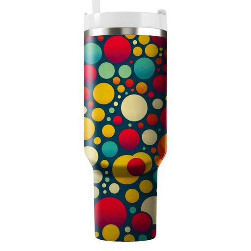 Vibrant Polka Dot Paradox  Unique Tumblers