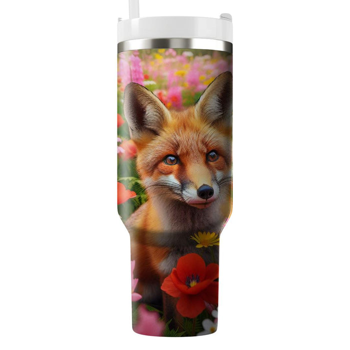 Floral Fox Enchantment  Decorative Tumblers