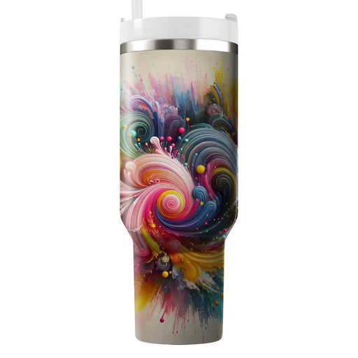 Festival Of Shades - Holi In Abstract  Decorative Tumblers