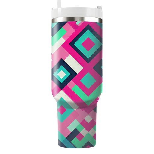 Pixelated Diamond Burst  Tumbler Cups