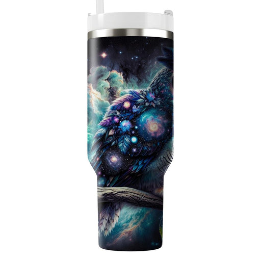 Galactic Owl Guardian  Travel Tumblers