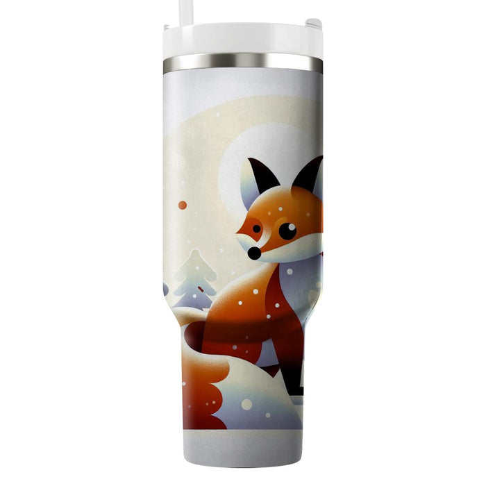 Winter Fox Wonderland  Custom Tumblers