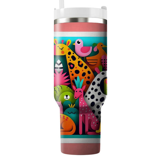 Quirky Animal Print  Travel Tumblers