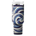 Abstract Spiral Flow  Tumblers With Lids