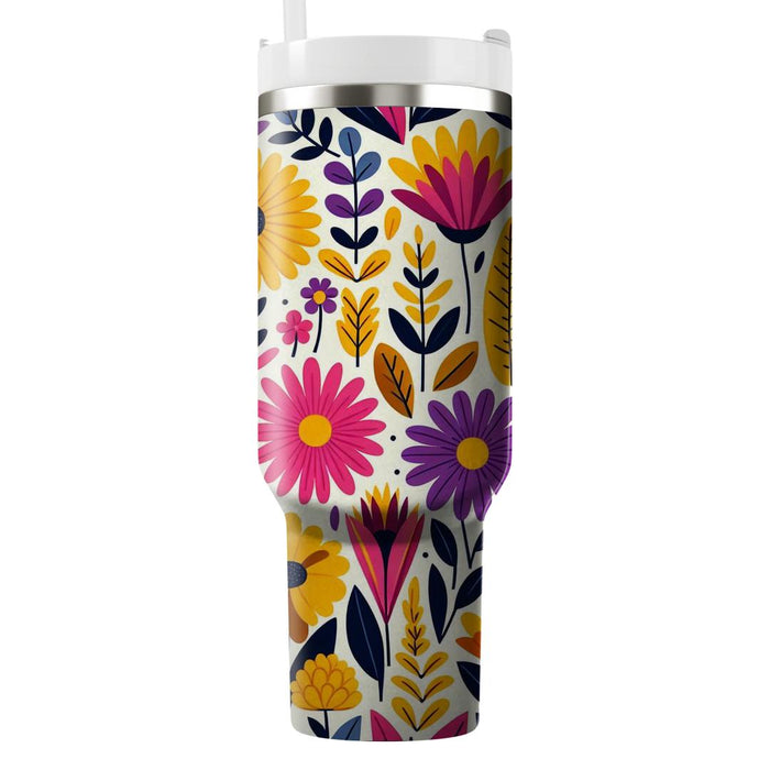 Vibrant Flower Garden  Unique Tumblers