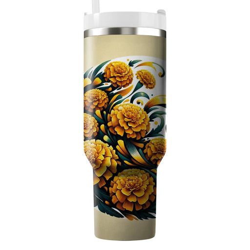 Sunlit Marigold Radiance  Tumbler Cups