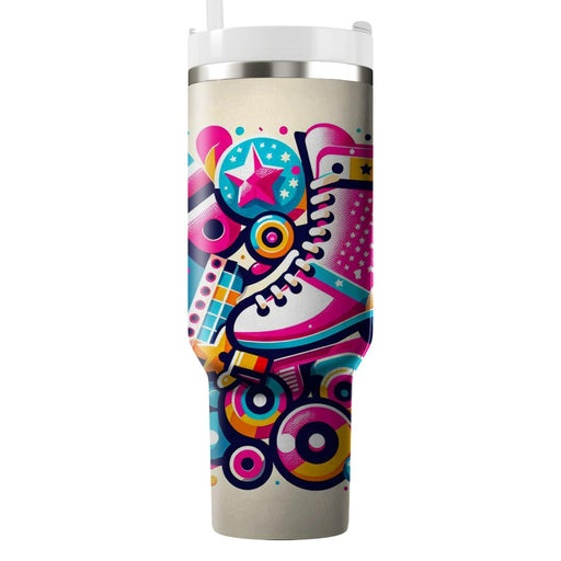 Vintage Roller Skate Adventure  Tumbler Cups