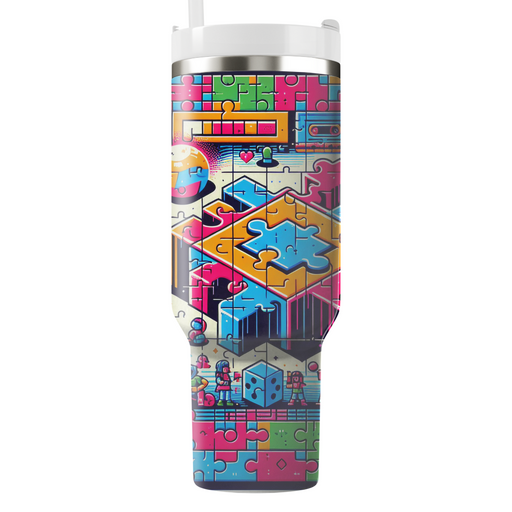 Classic Game Night Puzzle Custom Tumblers