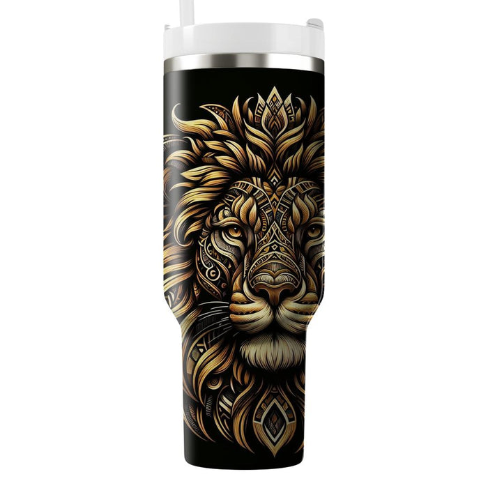 Artistic Lion Roar  Travel Tumblers