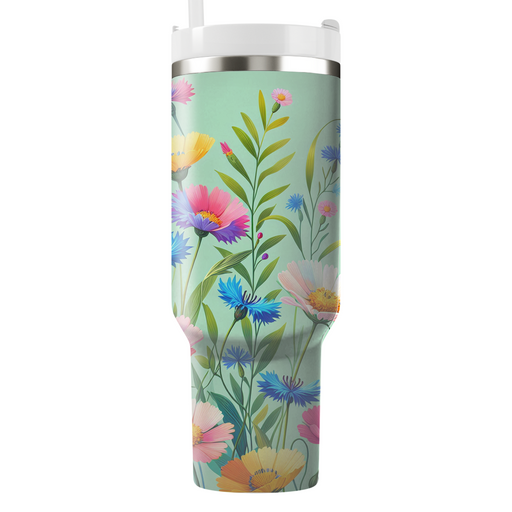 Whimsical Wildflower  Personalized Tumblers