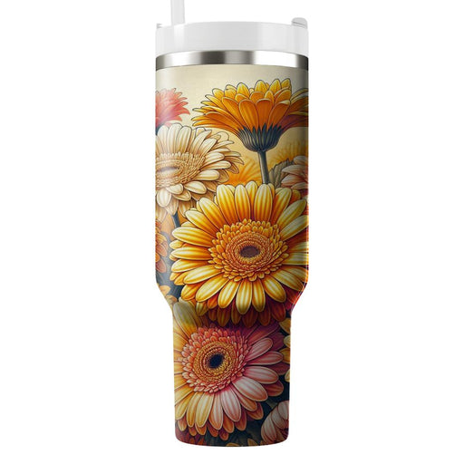 Sunshine Gerbera Bouquet  Tumbler Cups