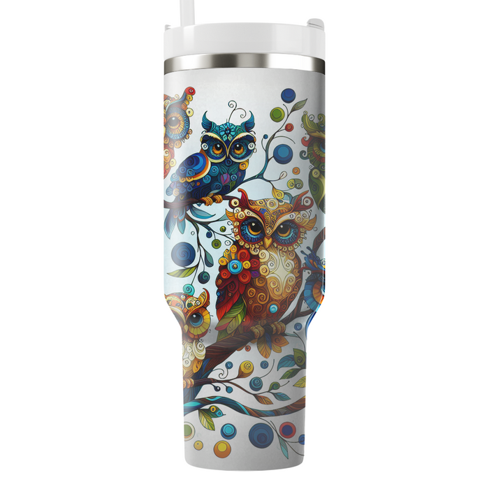 Whimsical Owl Parade  Tumblers For Gifts