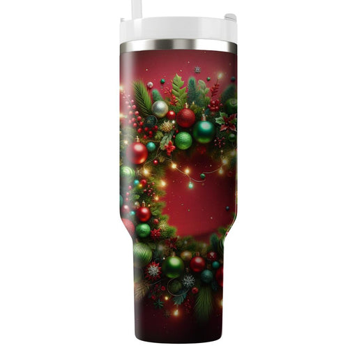 Whimsical Wreath - Holiday Gathering  Custom Tumblers