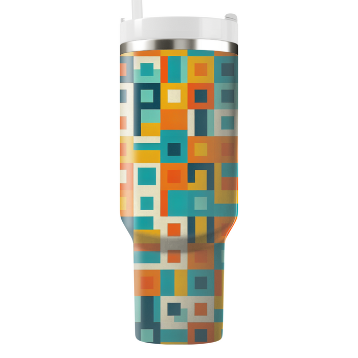 Bold Square Mosaic  Insulated Tumblers