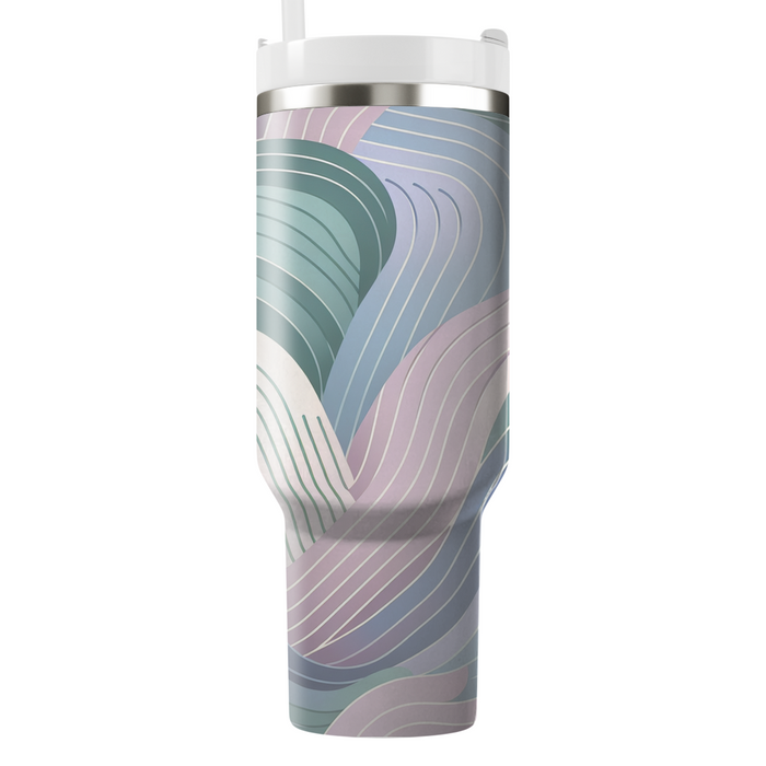 Abstract Geometric Waves Tumbler Cups