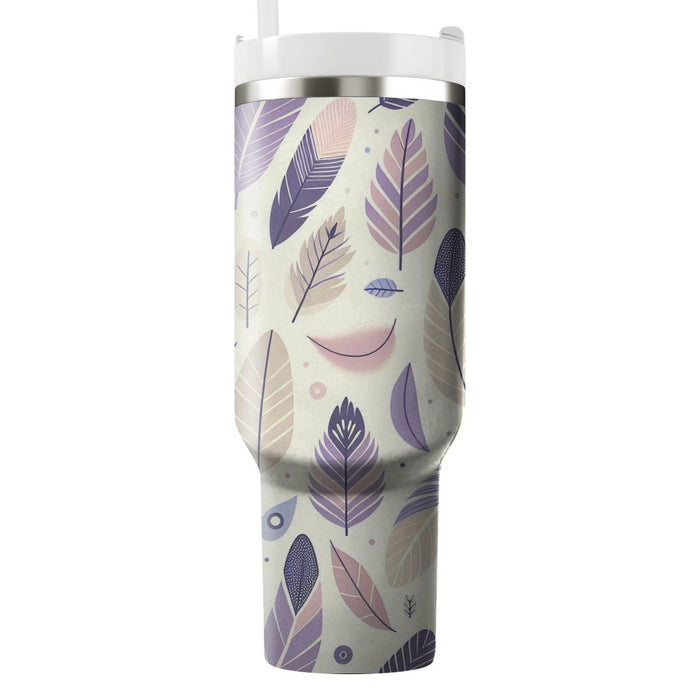 Whimsical Feather Design  Travel Tumblers