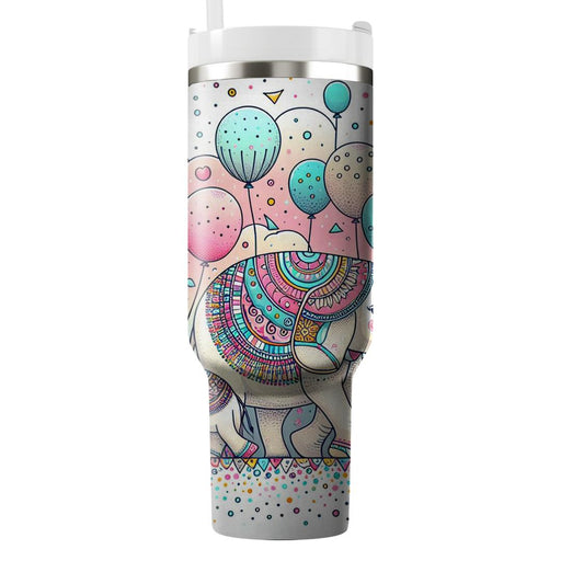 Whimsical Elephant Parade  Decorative Tumblers