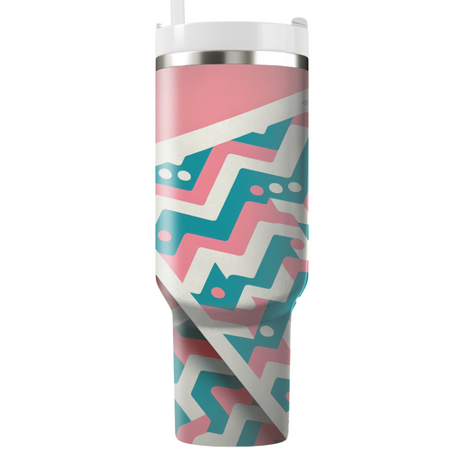 Retro Zigzag Pattern Tumbler Cups