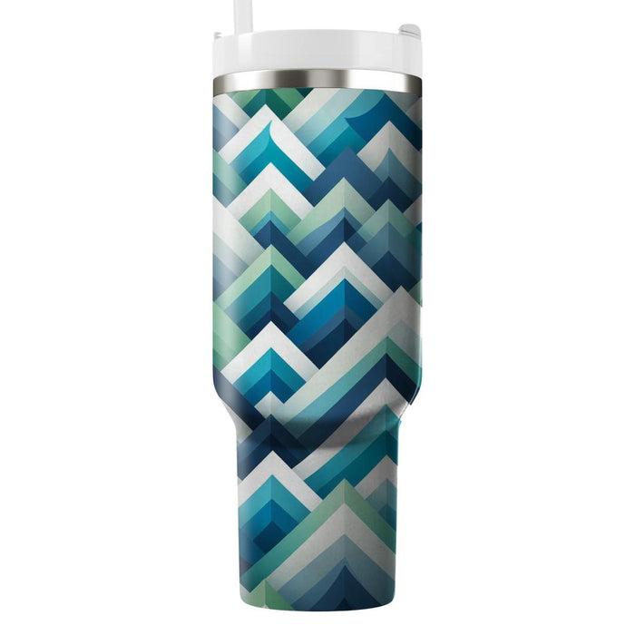 Triangular Mosaic Wave  Decorative Tumblers