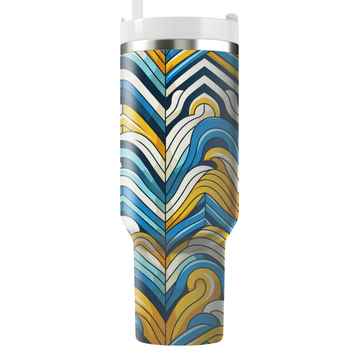 Dynamic Chevron Waves  Unique Tumblers