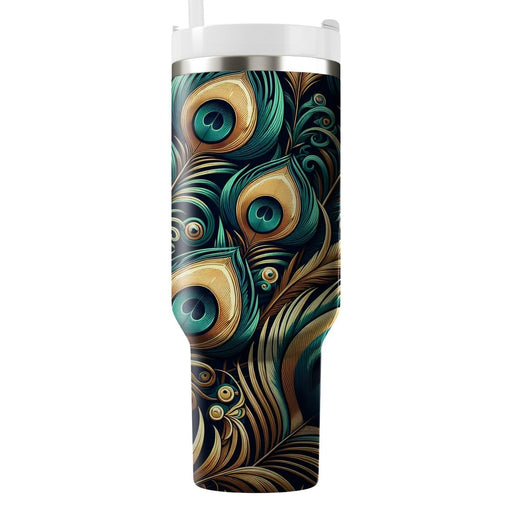 Glamorous Peacock  Custom Tumblers