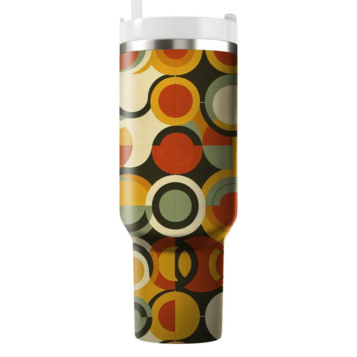 Vintage Geometric Circles  Insulated Tumblers