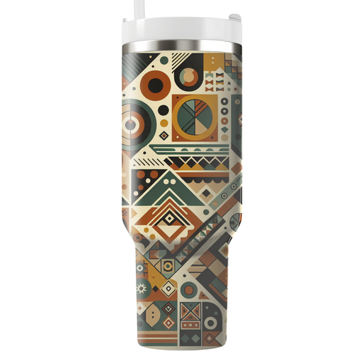 Boho Geometric Fusion Travel Tumblers