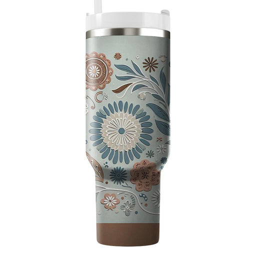 Boho Chic Floral  Tumbler Cups