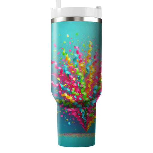 Vibrant 80s Confetti  Unique Tumblers