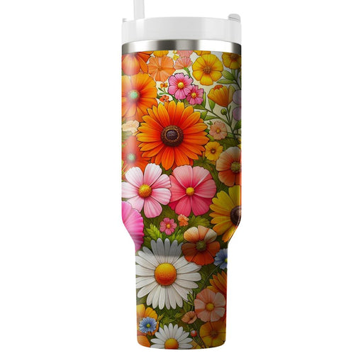 Flower Power Groove  Tumbler Cups