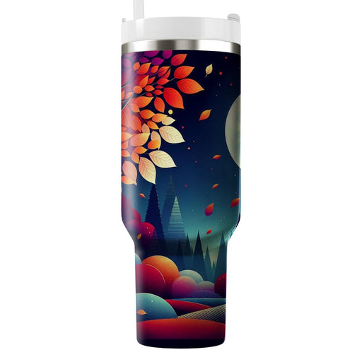 Autumn Moonlit Glow  Decorative Tumblers