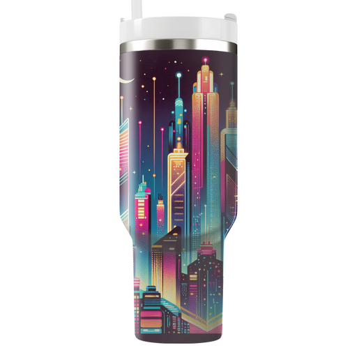 Futuristic Cityscape Travel Tumblers