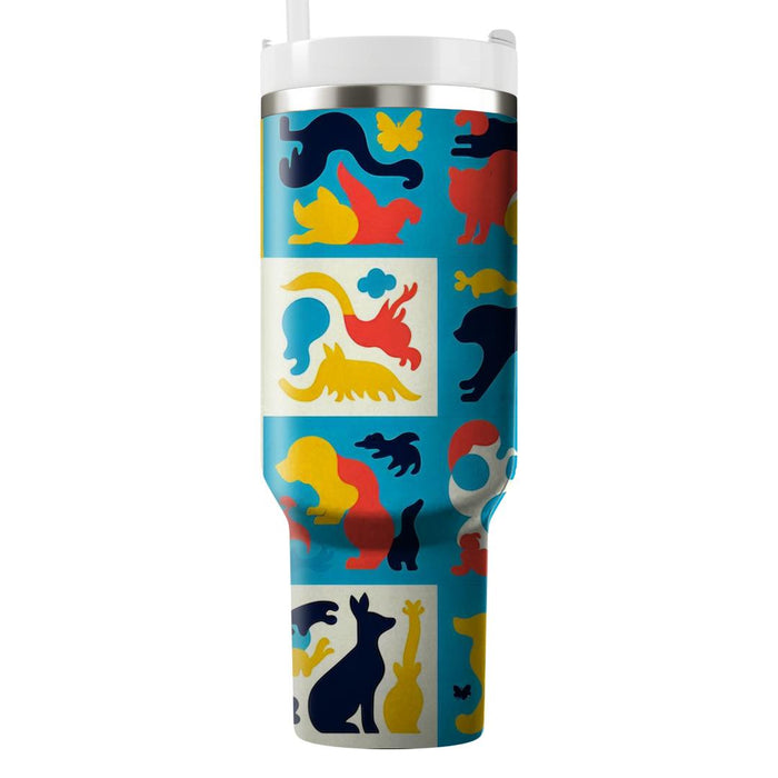 Whimsical Animal Silhouettes  Decorative Tumblers