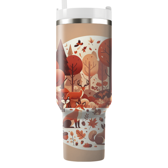 Autumn Woodland Creatures  Personalized Tumblers