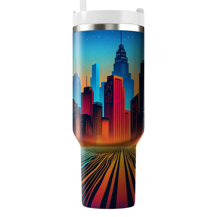 Synth City Lights  Insulated Tumblers