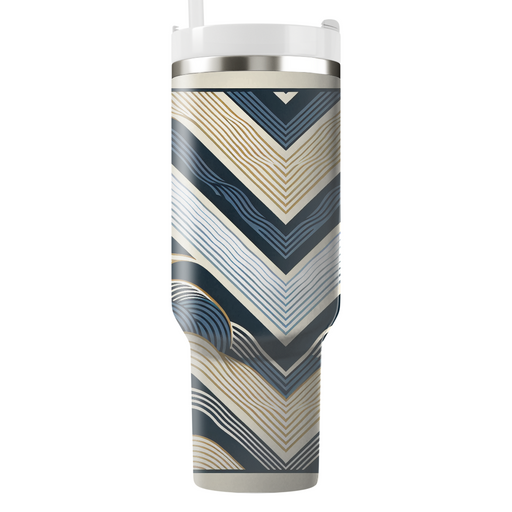 Chevron Wave Pattern Tumbler Cups