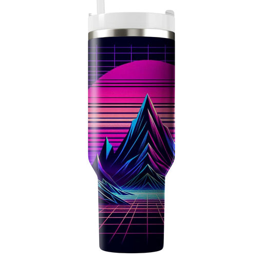 Synthwave Mountains  Custom Tumblers