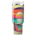 Retro Sunset Surfboard Wall Art Custom Tumblers