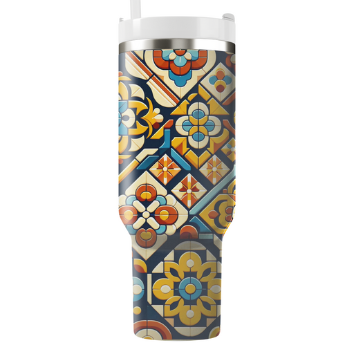 Mosaic Tile Symphony  Tumbler Cups