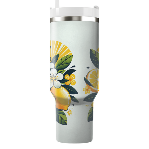 Sunshine Citrus Blossom  Tumblers With Lids