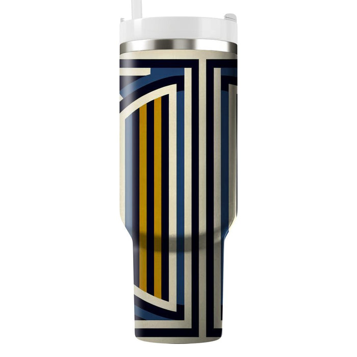 Bold Geometric Stripe  Personalized Tumblers