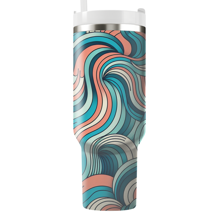 Wavy Stripe Illusion  Tumbler Cups