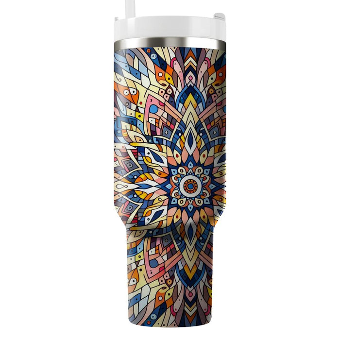 Bright Kaleidoscope  Unique Tumblers