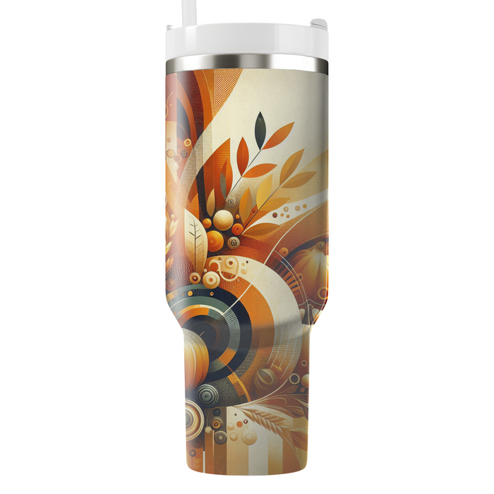 Abstract Harvest - Modern Thanksgiving  Tumbler Cups