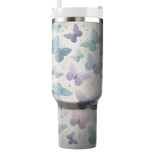 Geometric Butterfly Pattern  Travel Tumblers