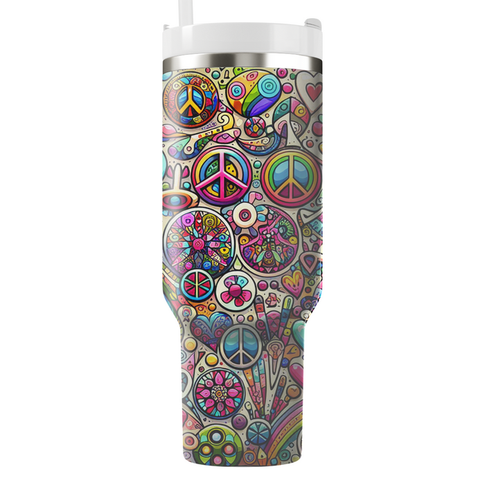 Whimsical Peace Signs  Unique Tumblers