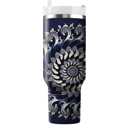 Fractal Floral Mirage  Personalized Tumblers