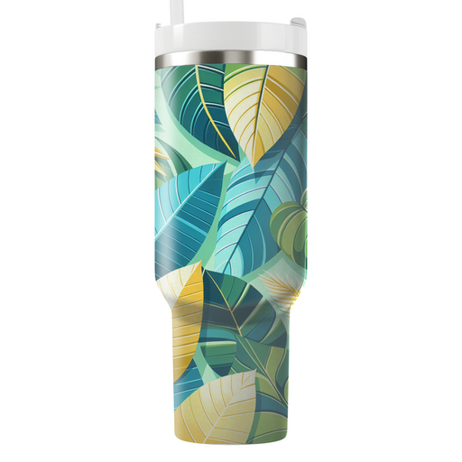 Vibrant Tropical Leaves  Decorative Tumblers