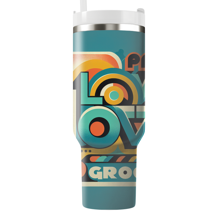 Bold Retro Typography  Unique Tumblers